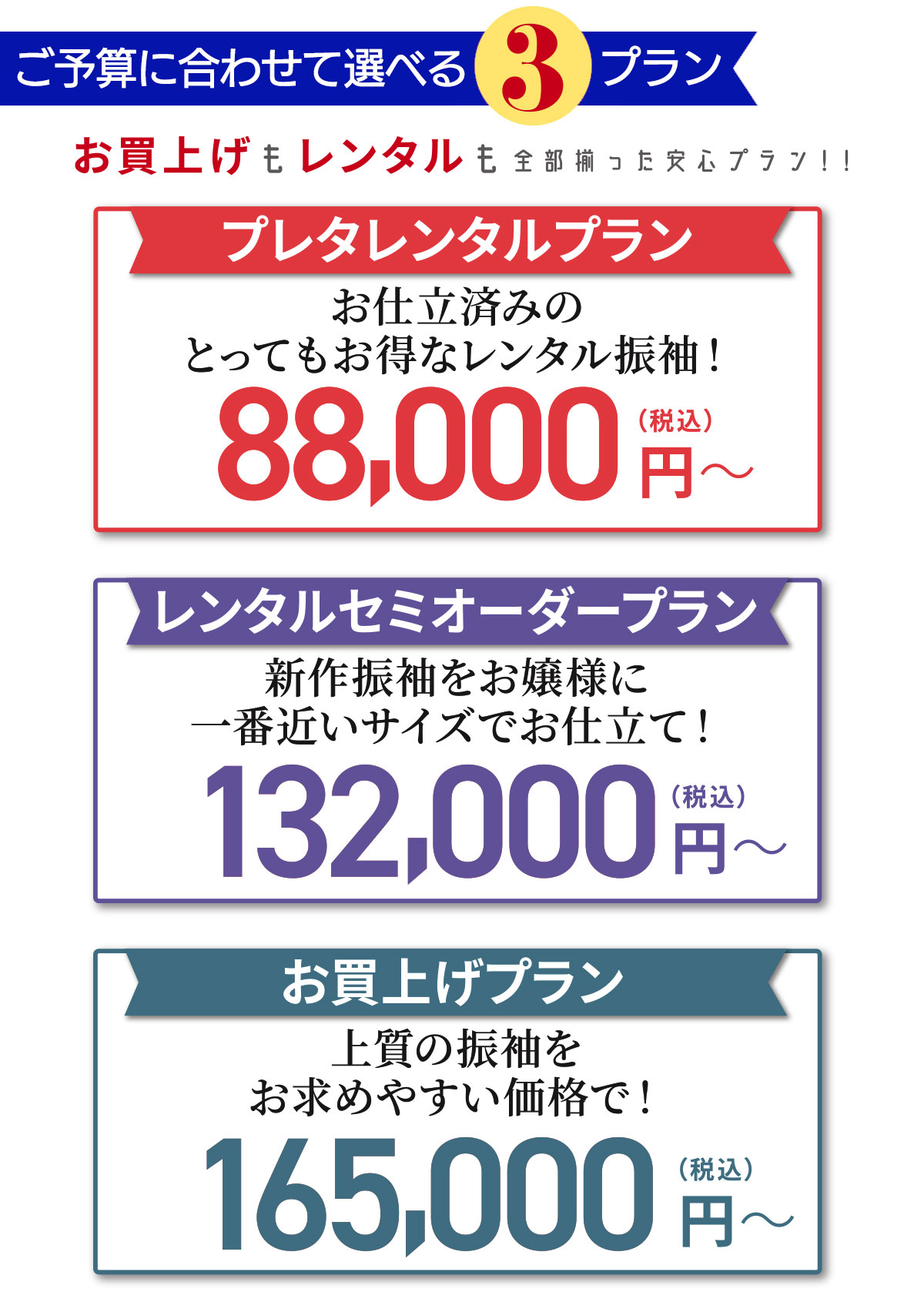 選べる３プラン
